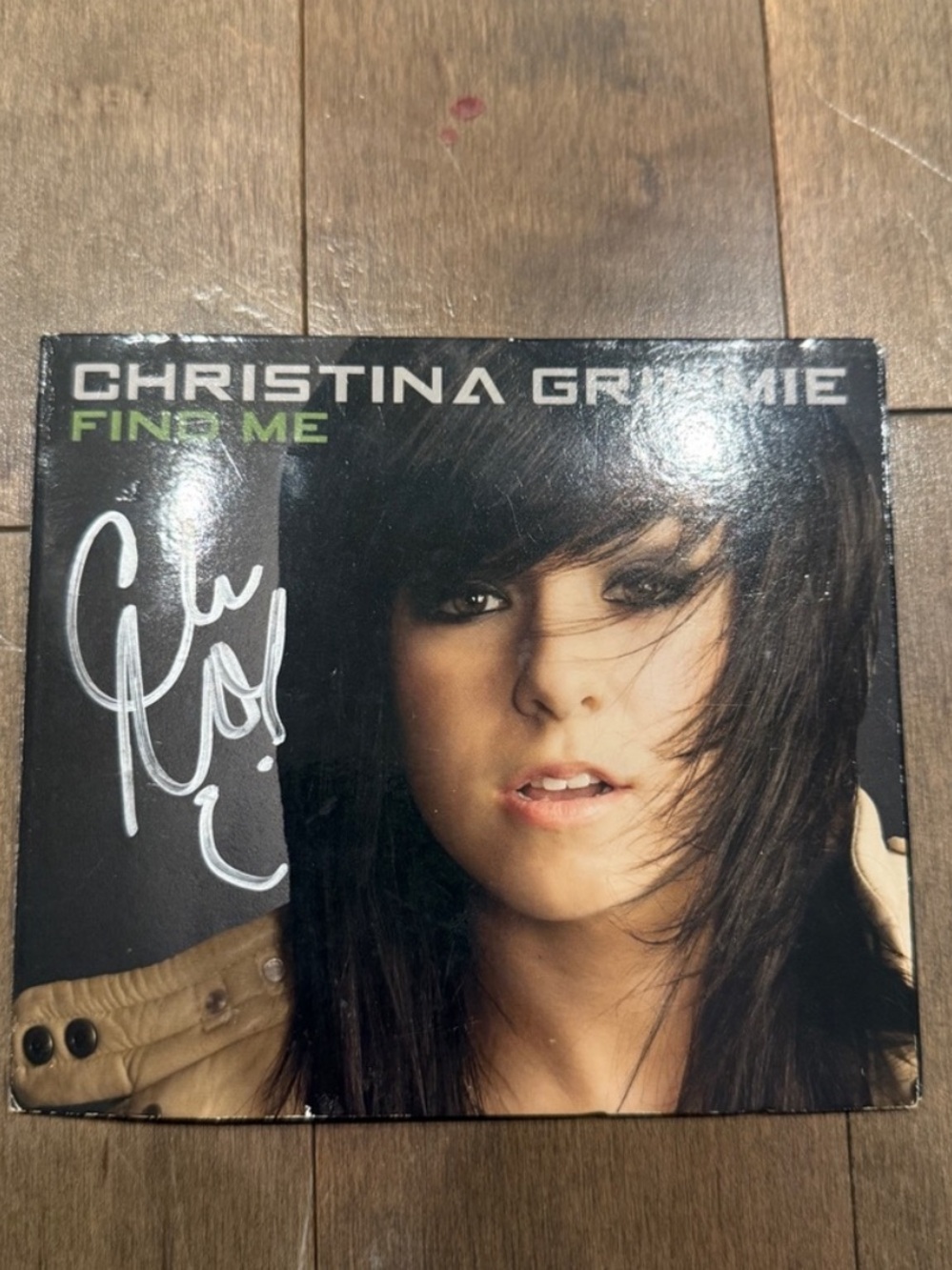 Christina Grimmie "Find Me" Autographed CD - Black & Tan Cover